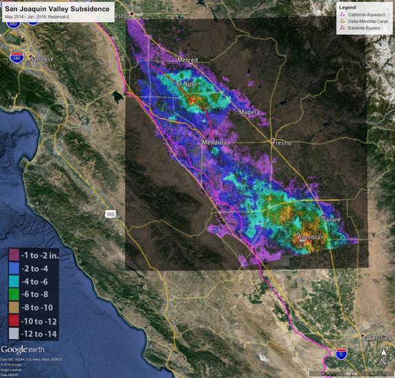 California Sinking Faster Than Thought, Aquifers Could Permanently Shrink