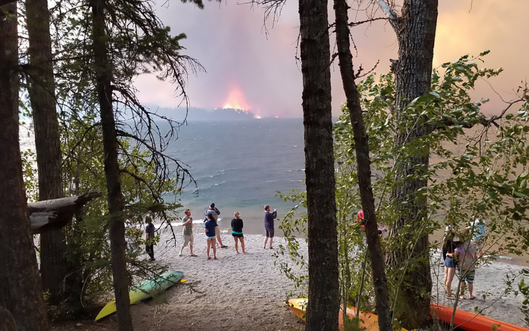 Glacier National Park is on fire — and yes, warming is making things worse