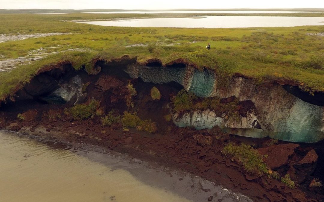 Coastal erosion as permafrost melts