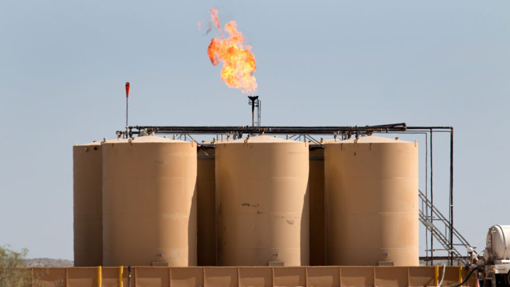 Methane flaring in Texas
