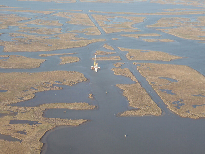 Mississippi Delta marshes in a state of irreversible collapse
