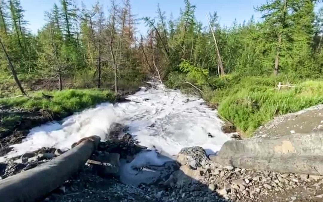 Stream near Norilsk Nickel plant