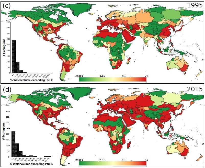 Concentrations of Pharmaceuticals in Freshwater Increasingly Globally